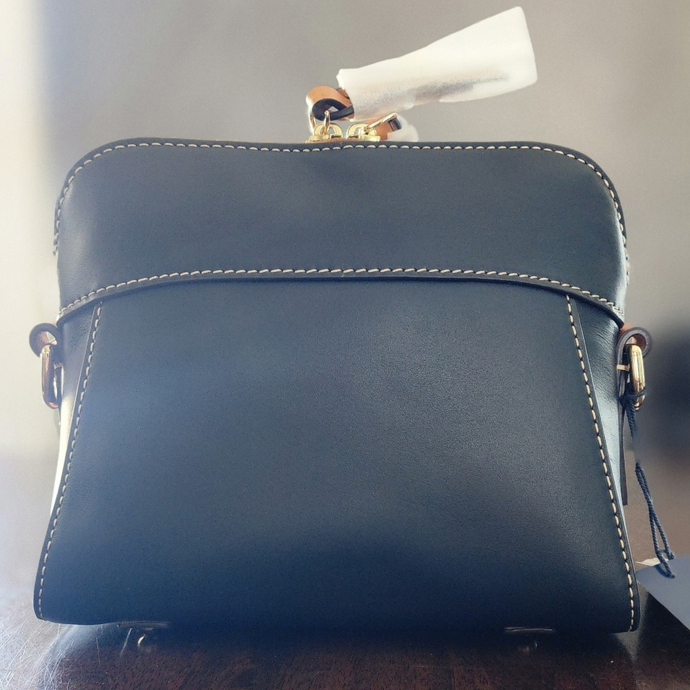 Dooney & Bourke Cameron Navy Wexford Leather Crossbody- BWXFD1075 MDBS - Picture 3 of 6